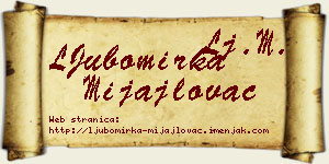 LJubomirka Mijajlovac vizit kartica